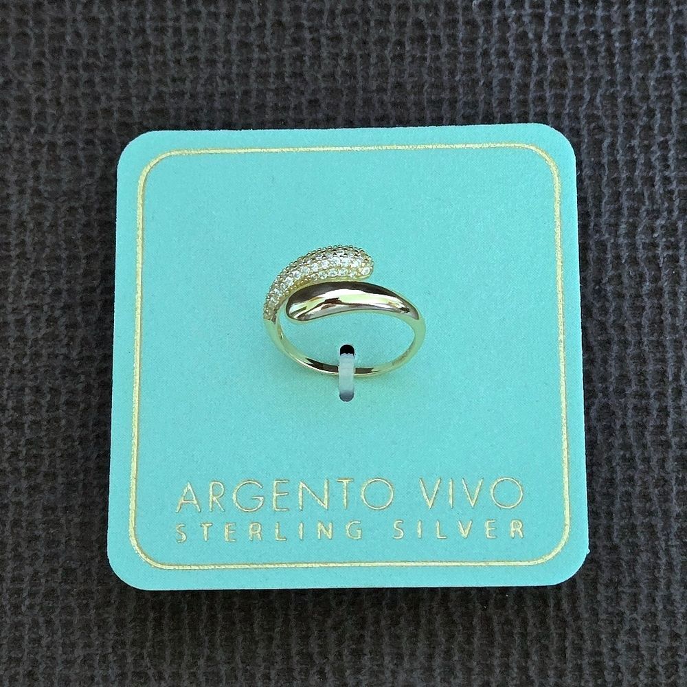 Argento Vivo Gold💛 Raindrops💧 Bypass🔁 Ring💍